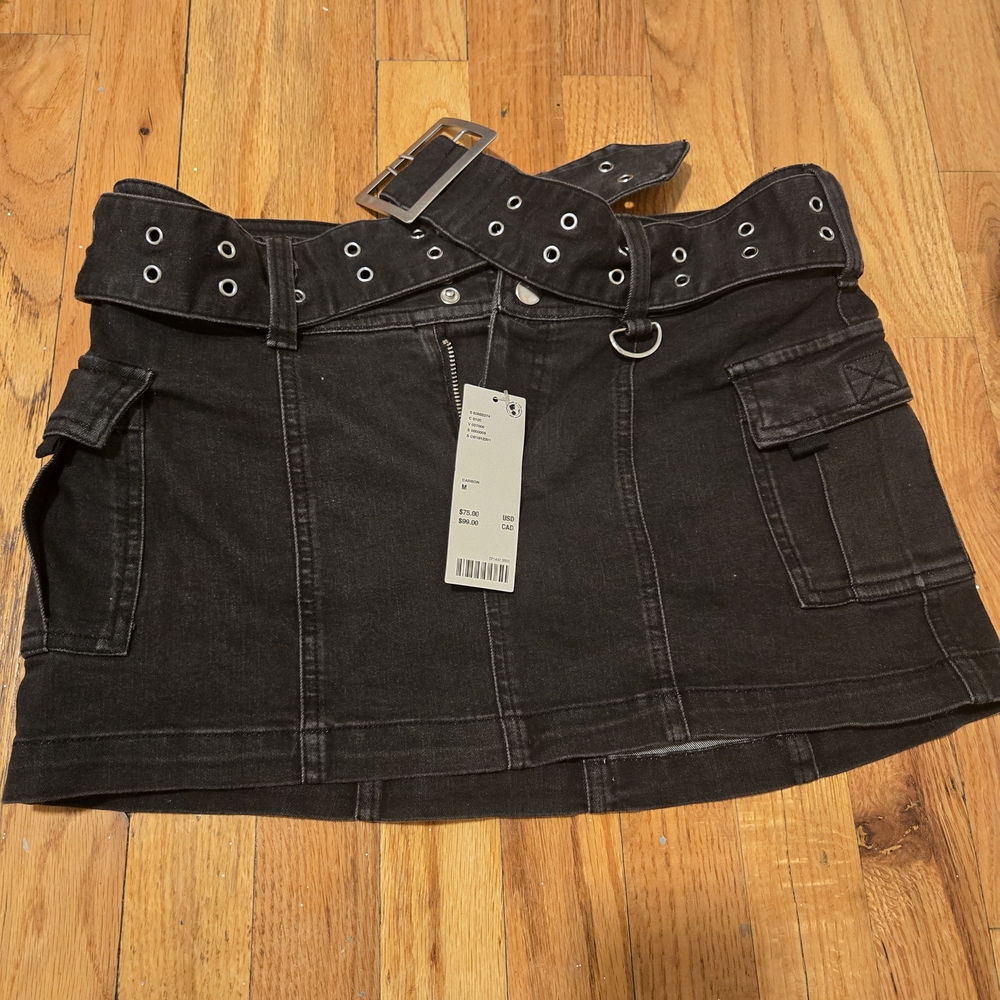 Urban Outfitters Black Mini Skirt with Belt